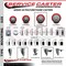 Service Caster 4'' Red Polyurethane Wheel Swivel 7/8'' Square Stem Caster Set 2 Brakes, 4PK SCC-SQ20S414-PPUB-RED-PLB-78-2-S-2 - alternate 3